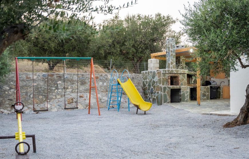 Villa Nontas Ntina with Private Pool & Playground